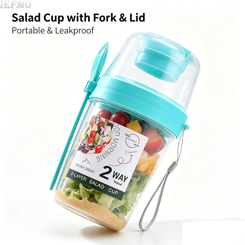 On-the-Go Salad Bowl Set with  - đánh giá và giá Meal Prep Veggie