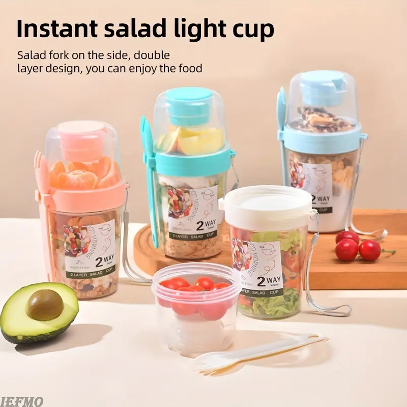 On-the-Go Salad Bowl Set with  - đánh giá và giá Meal Prep Veggie