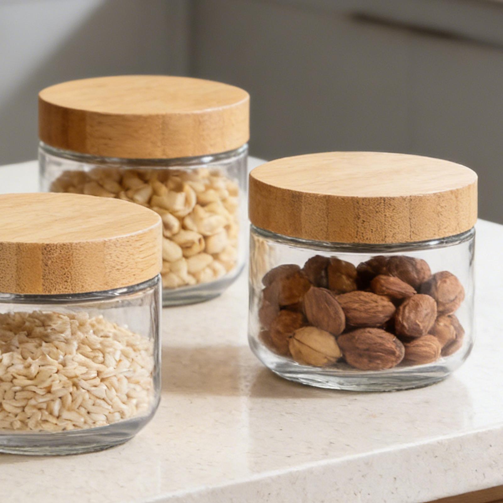 4pcs Glass jars with Airtight  - đánh giá và giá Overnight Oat Jar