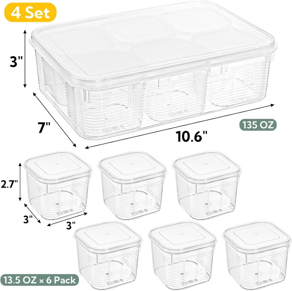 28-Piece Fridge Organizer Set  - đánh giá và giá Meal Prep Veggie