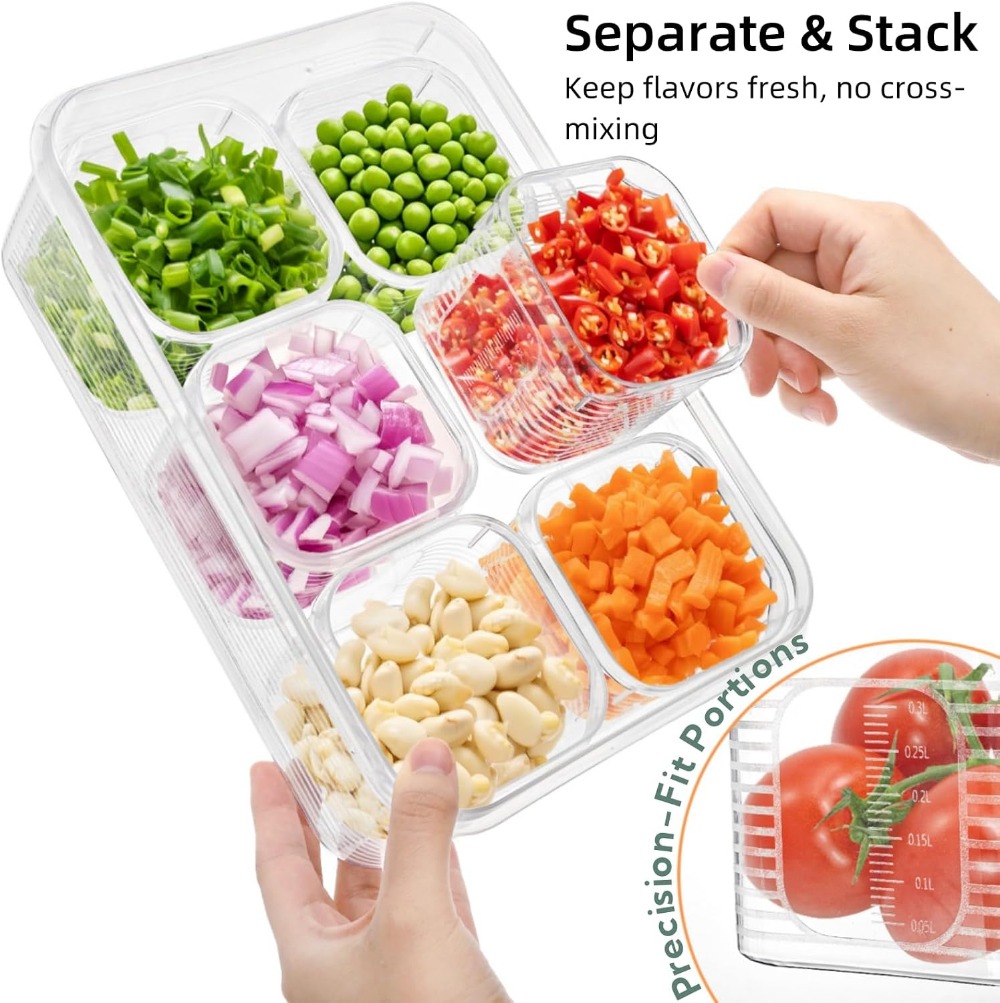 28-Piece Fridge Organizer Set  - đánh giá và giá Meal Prep Veggie