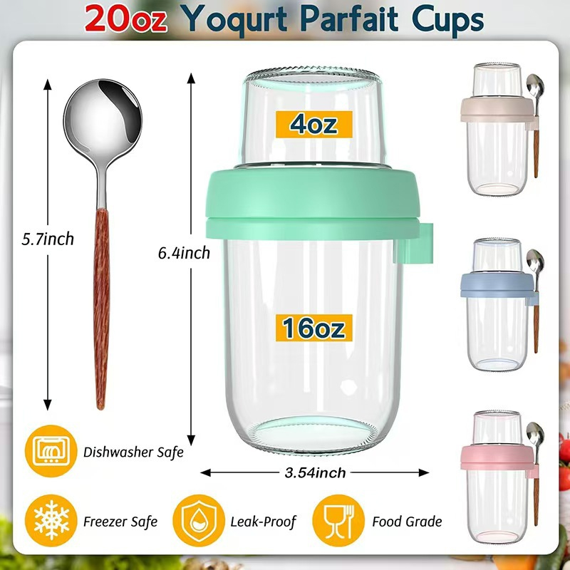 Dual Layer Glass Overnight Oat - đánh giá và giá Overnight Oat Jar