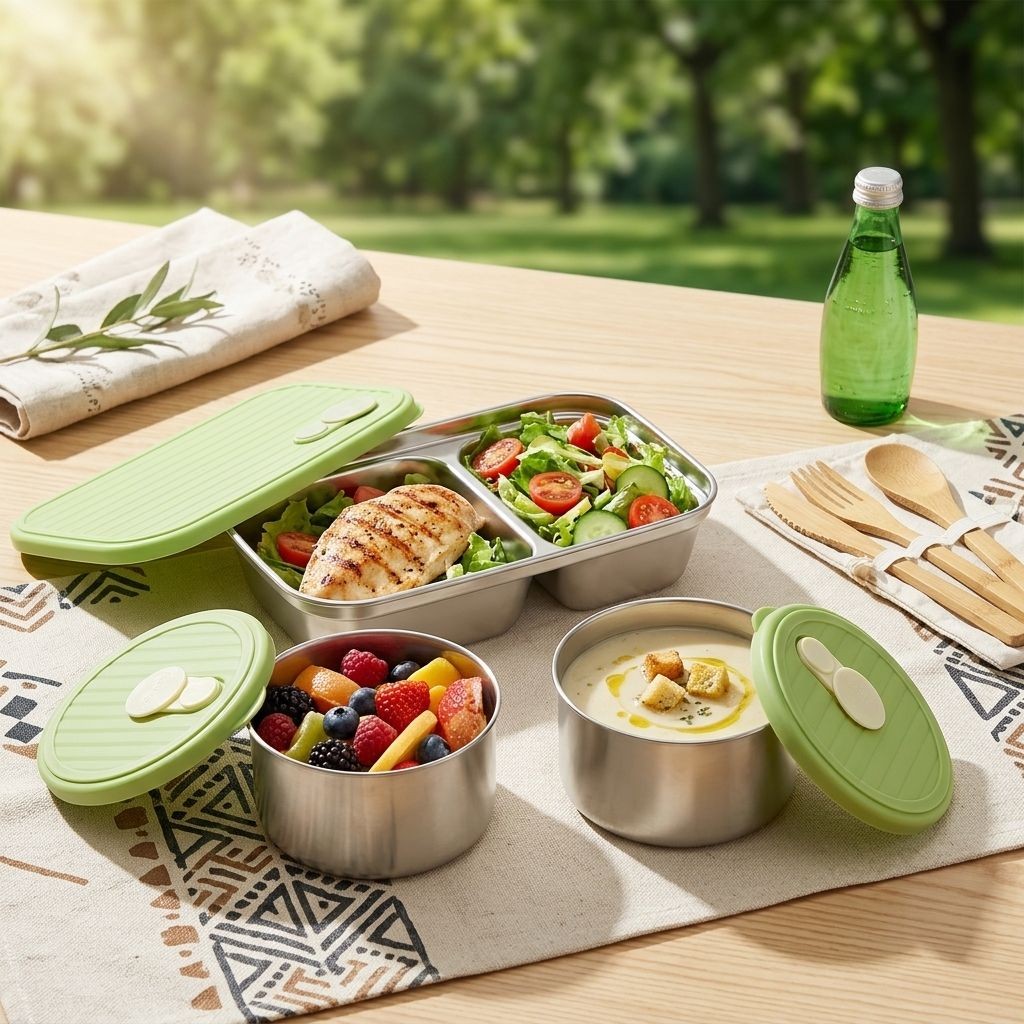 Microwave Safe 304 Stainless S - đánh giá và giá Meal Prep Kinder