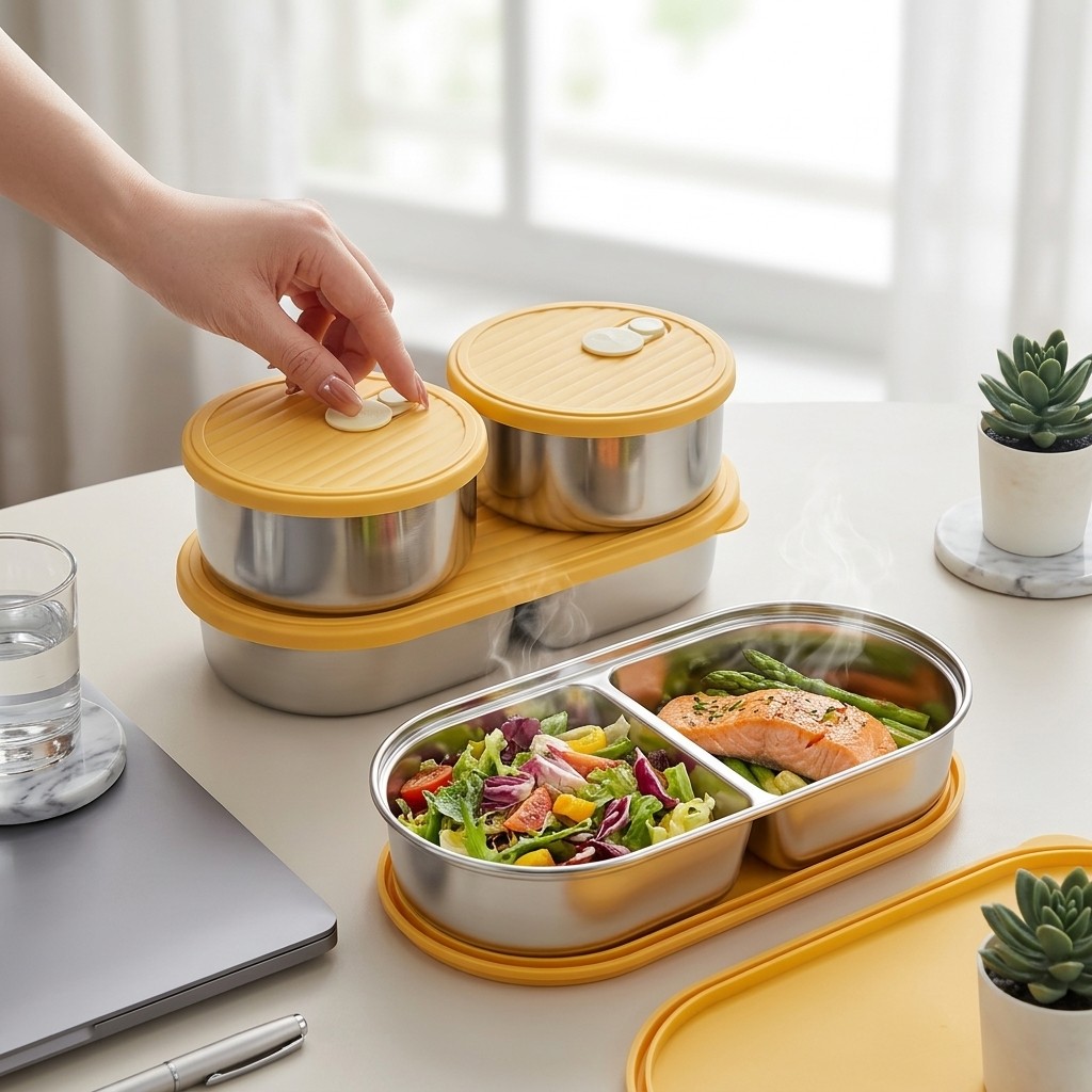 Microwavable 304 Stainless Ste - đánh giá và giá Meal Prep Kinder