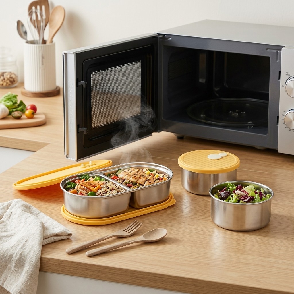 Microwavable 304 Stainless Ste - đánh giá và giá Meal Prep Kinder