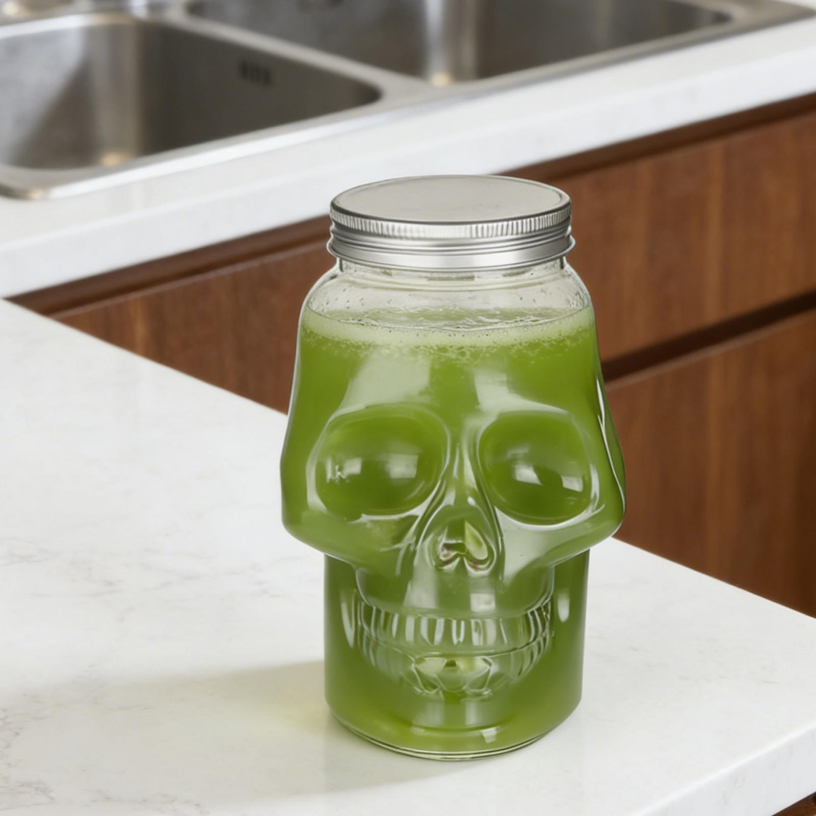 Transparent Skull Jars with Li - đánh giá và giá Meal Prep Kinder