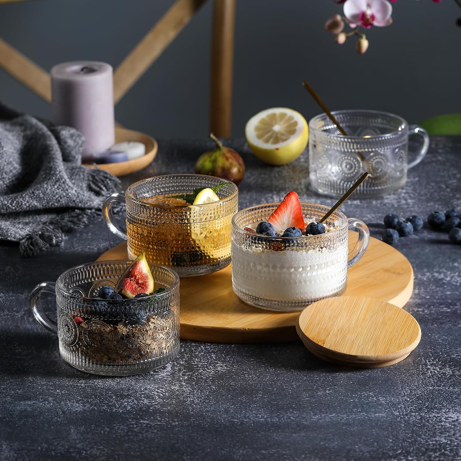 4-Piece Vintage Coffee Cup Gif - đánh giá và giá Overnight Oat Jar