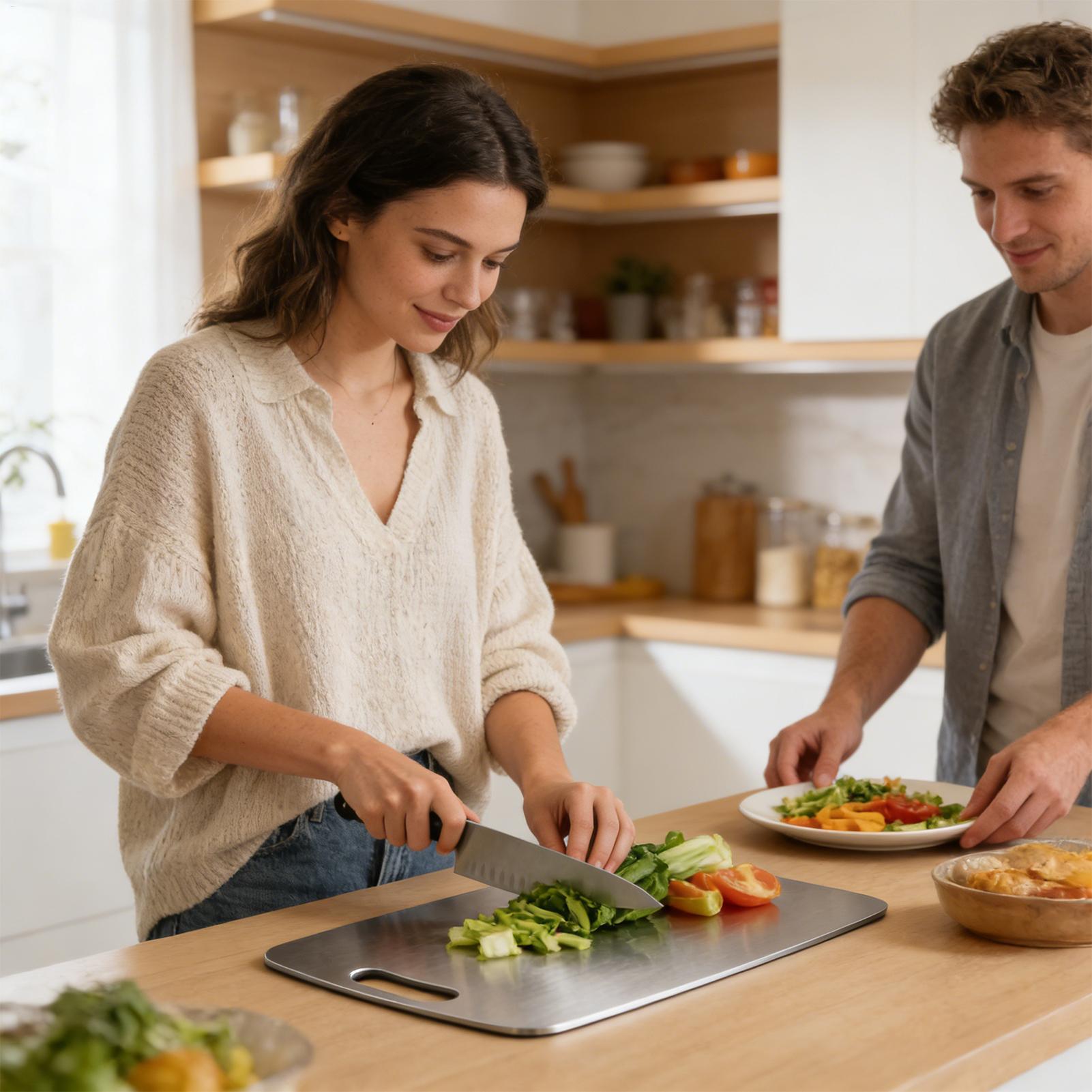 Stainless Steel Cutting Board  - đánh giá và giá Meal Prep Veggie