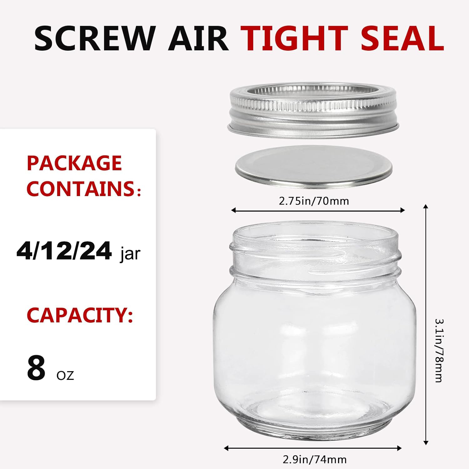 Mason Jars 8oz Regular Mouth G - đánh giá và giá Overnight Oat Jar