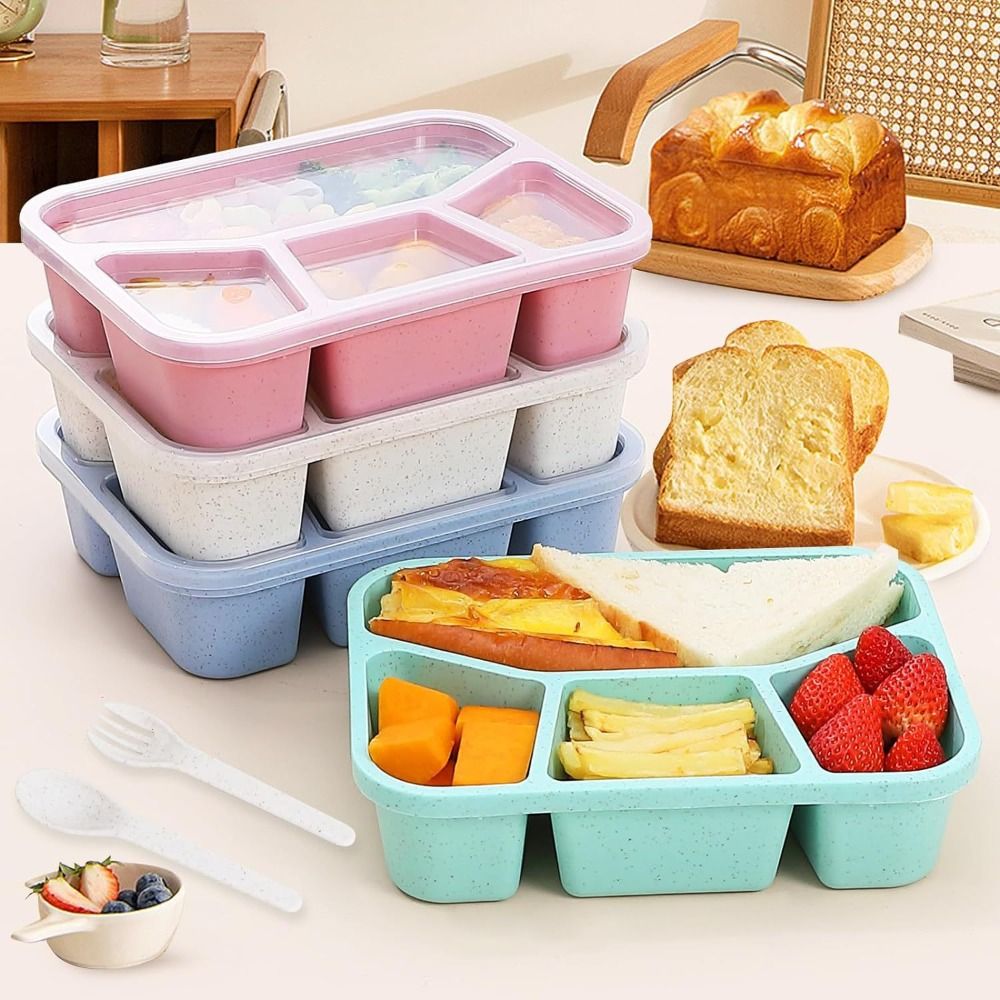 4 Compartments Kids Bento Box  - đánh giá và giá Meal Prep Kinder