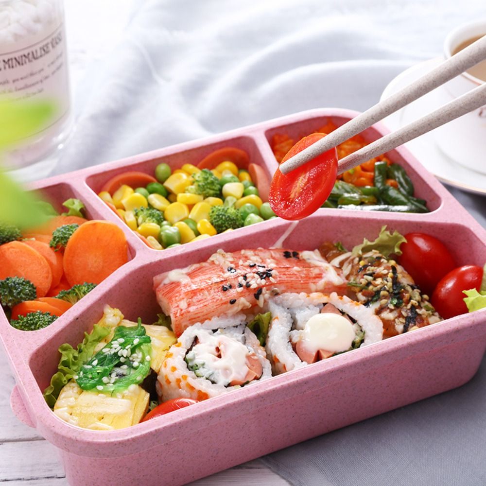 4 Compartments Kids Bento Box  - đánh giá và giá Meal Prep Kinder