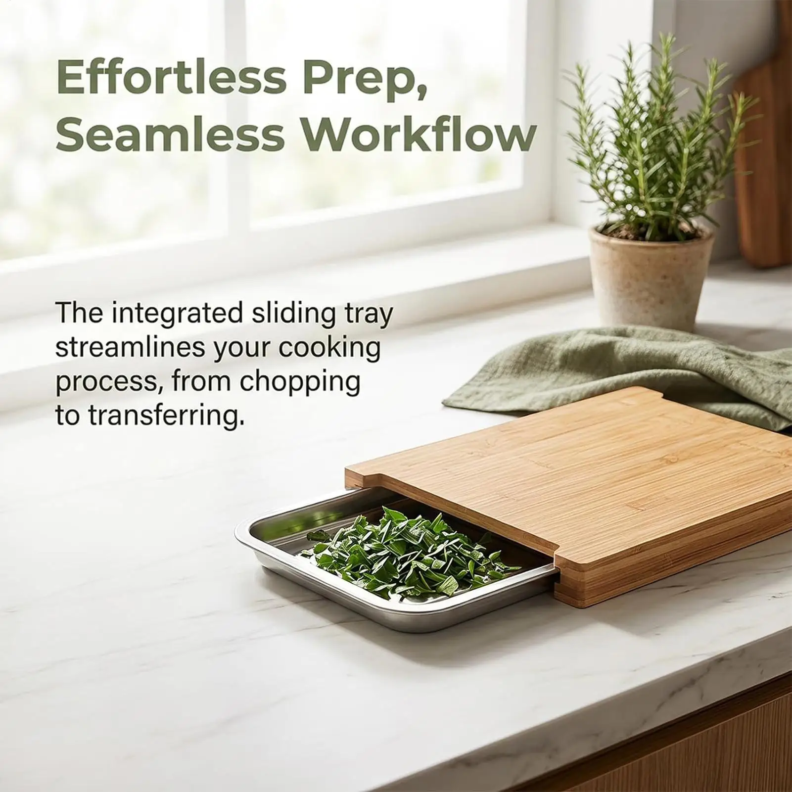 Wooden Cutting Board Non-Slip  - đánh giá và giá Meal Prep Veggie