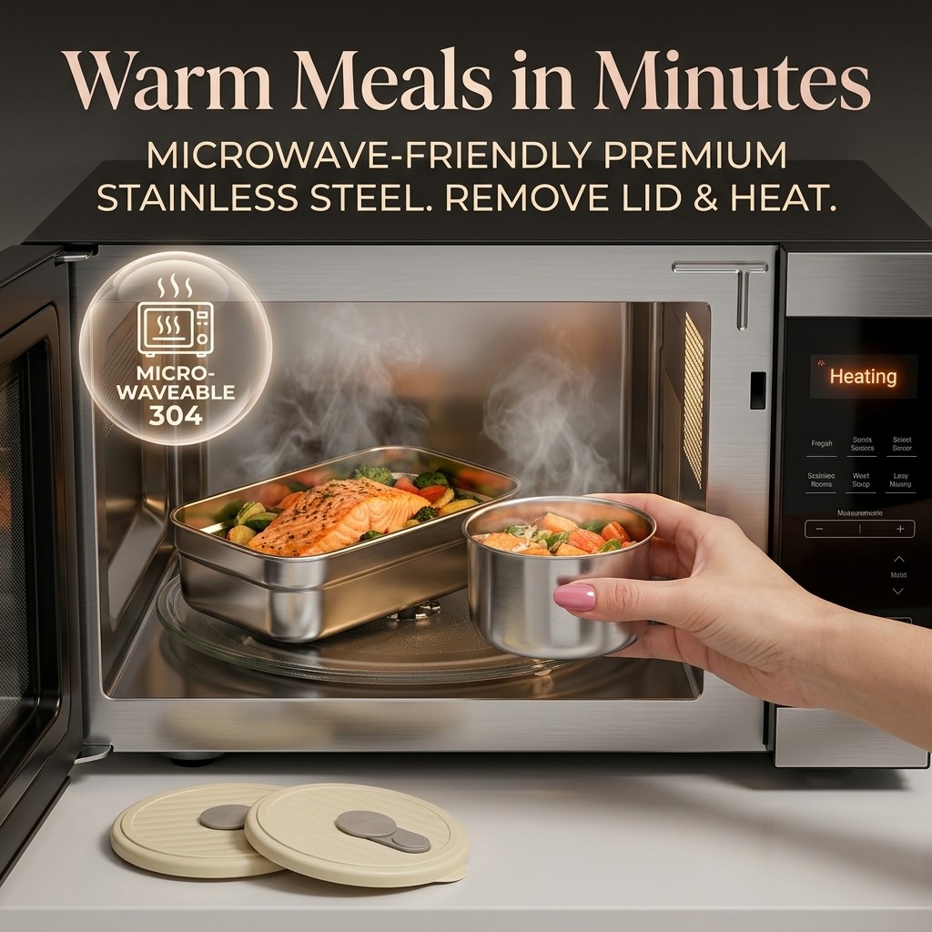 Microwave Safe 304 Stainless S - đánh giá và giá Meal Prep Kinder
