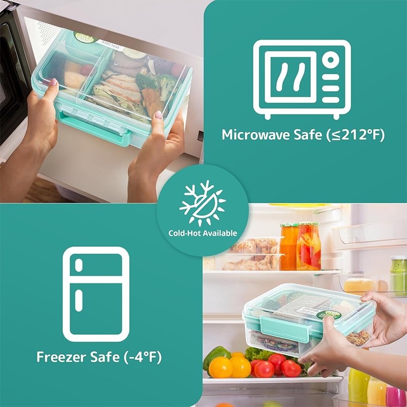 4 Compartment Leakproof Bento  - đánh giá và giá Meal Prep Kinder