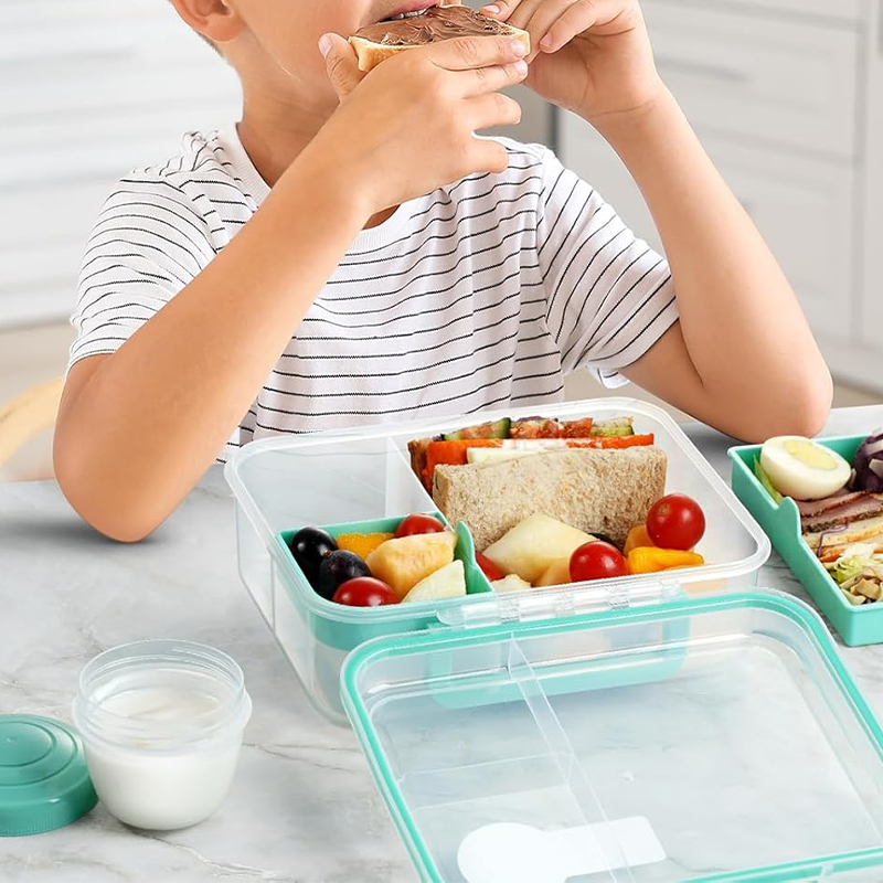 4 Compartment Leakproof Bento  - đánh giá và giá Meal Prep Kinder