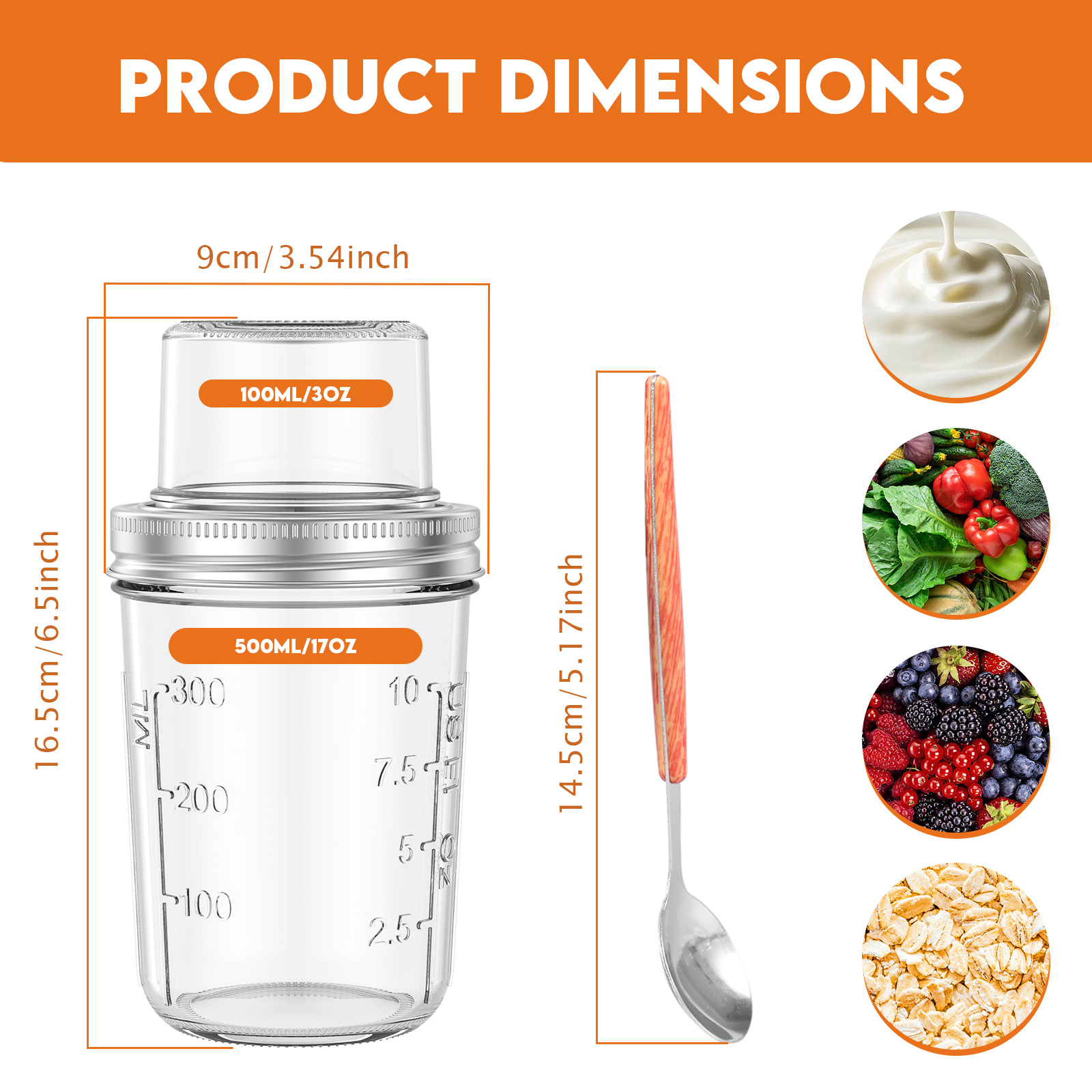 4 Sets Overnight Oats Containe - đánh giá và giá Overnight Oat Jar