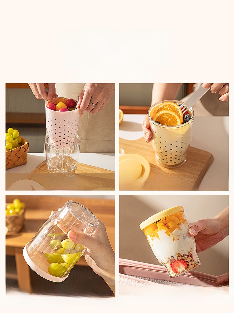 Portable Overnight Oats Cup wi - đánh giá và giá Overnight Oat Jar