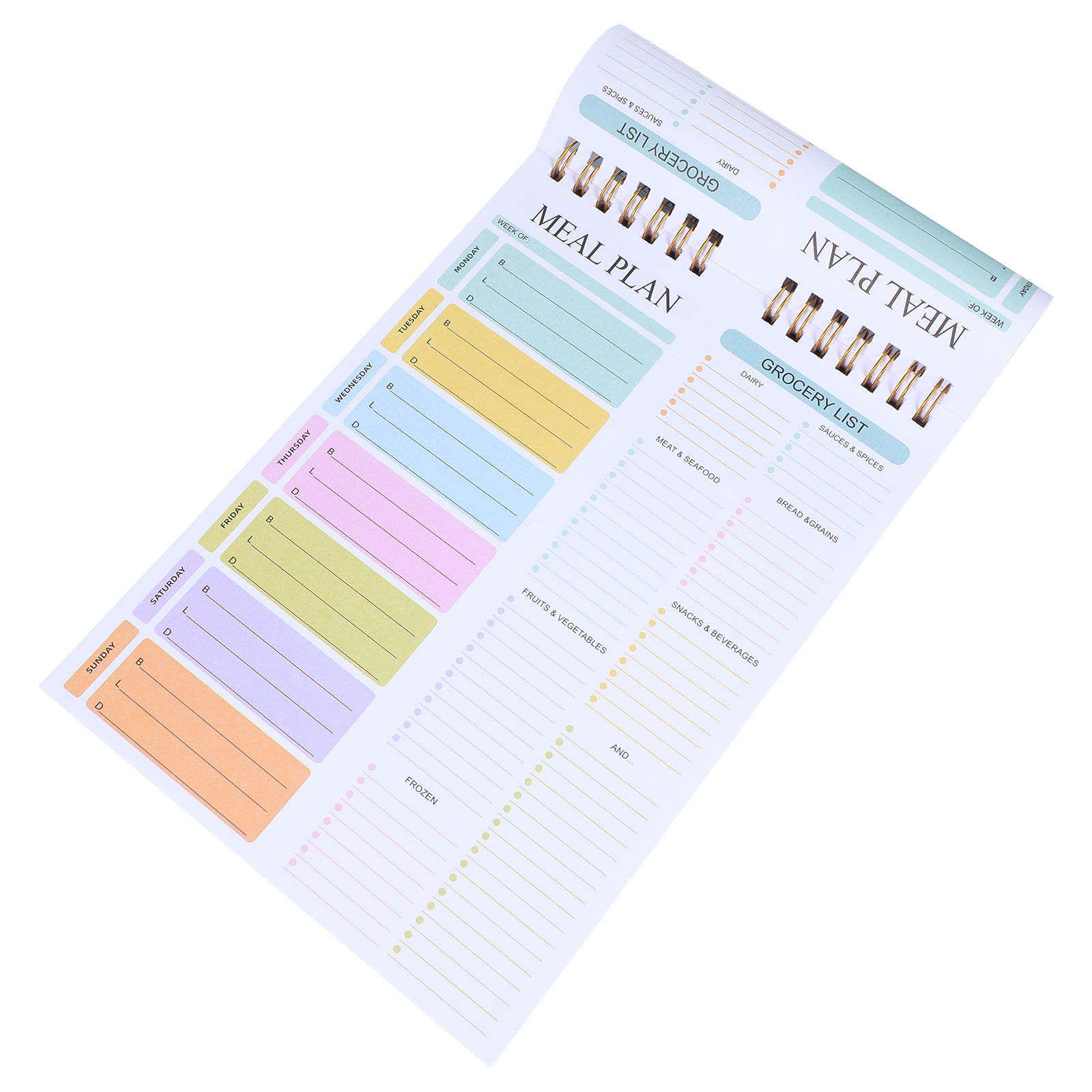 A5 Spiral Weekly Meal Planner  - đánh giá và giá Meal Prep Grocery List