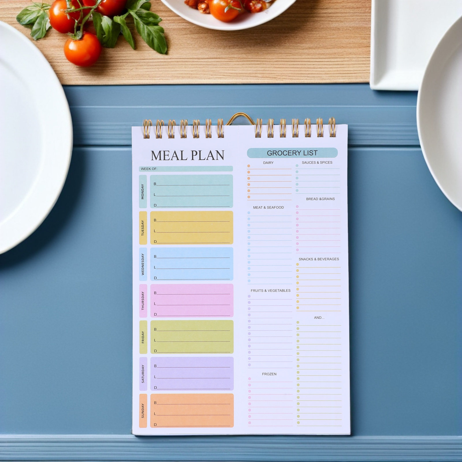 A5 Spiral Weekly Meal Planner  - đánh giá và giá Meal Prep Grocery List