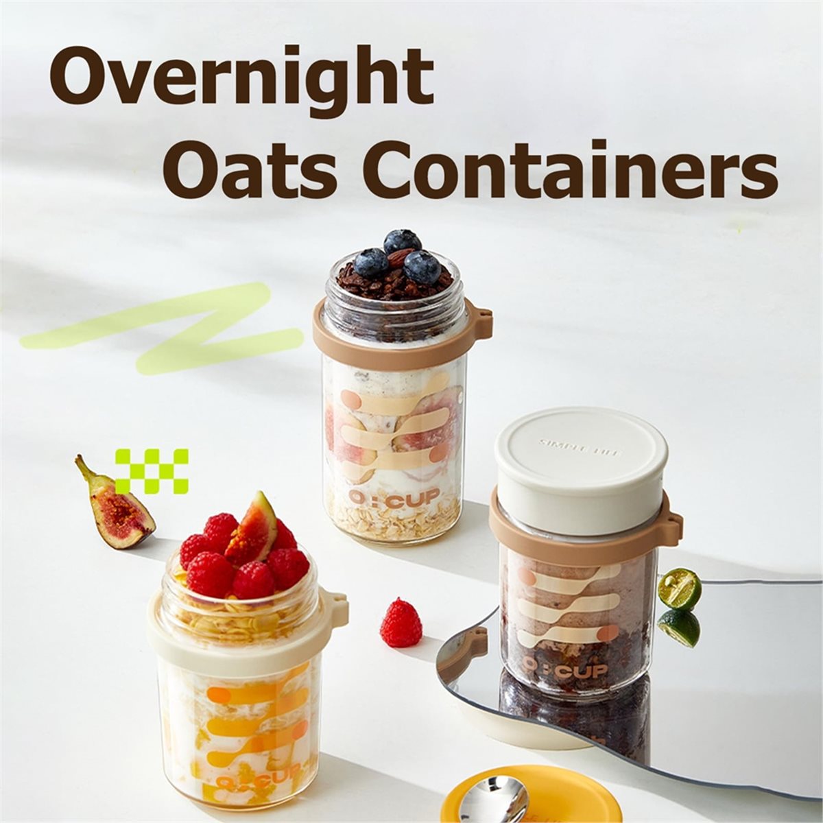A67T NEW 4 Pack Overnight Oats - đánh giá và giá Overnight Oat Jar